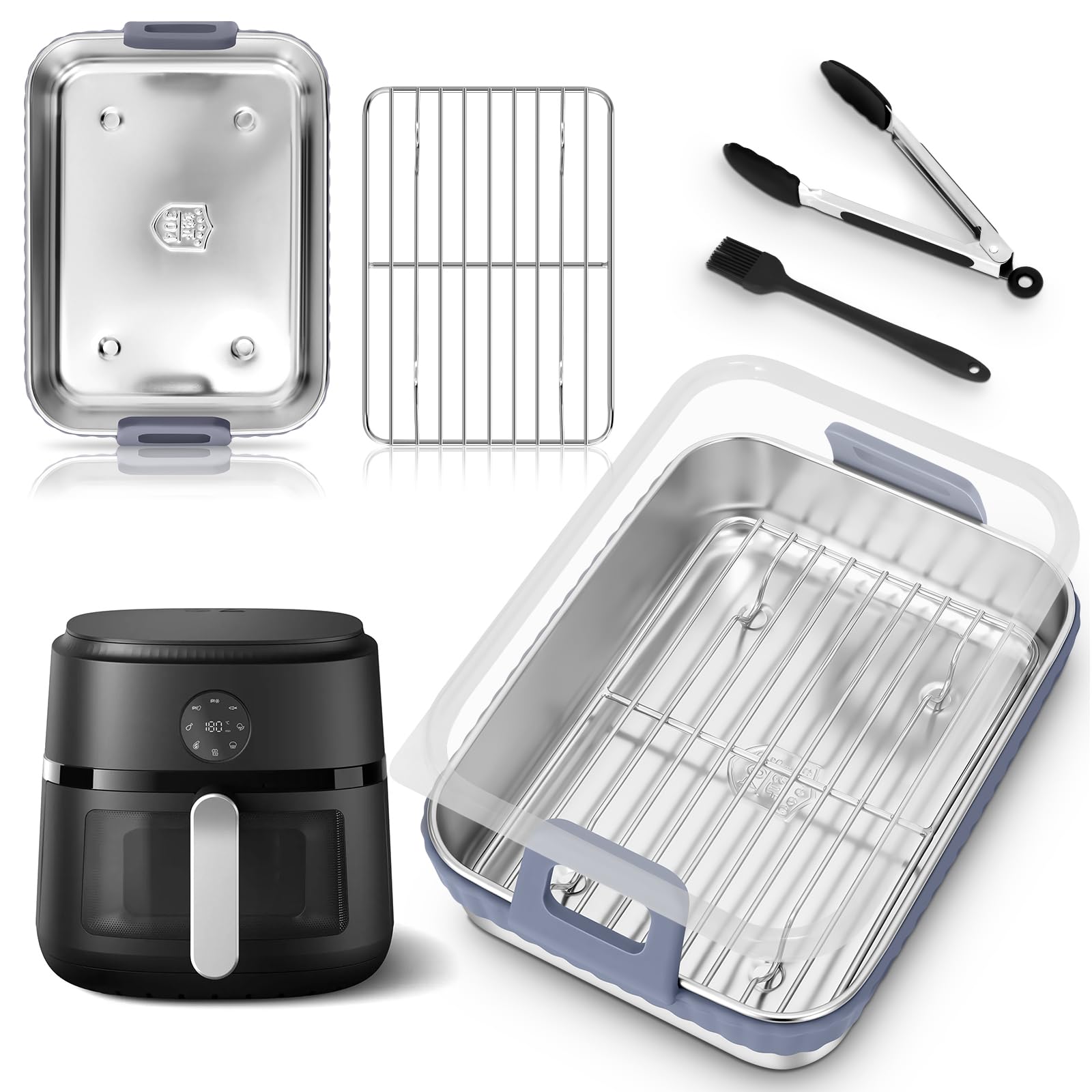Fuente de horno Airfryer accesorios 6 piezas para Ninja AF400EU/AF500EU