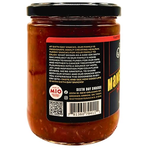 Miniatura 3 de Sixth Day Snacks Salsa suave de mango y jalapeño (16 onzas), sin gluten, ingredientes frescos, vegana y baja en sodio