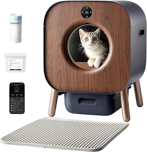 Caja de arena autolimpiante, caja de arena automática para gatos, autolimpieza para varios gatos, certificación TUV, diseño