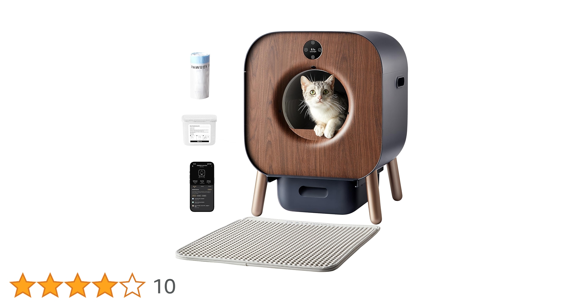 【美品】PAWBBY 猫　自動用トイレ Amazon | PAWBBY 猫 自動トイレ 猫トイレ 自動 アプリ管理