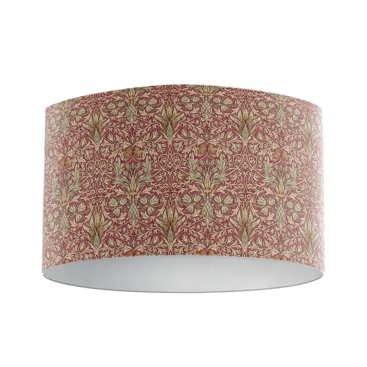 Harrison Cropper Wine Red William Morris Snakeshead Drum Lampshade (, 20Cm Diameter Ceiling Pendant)