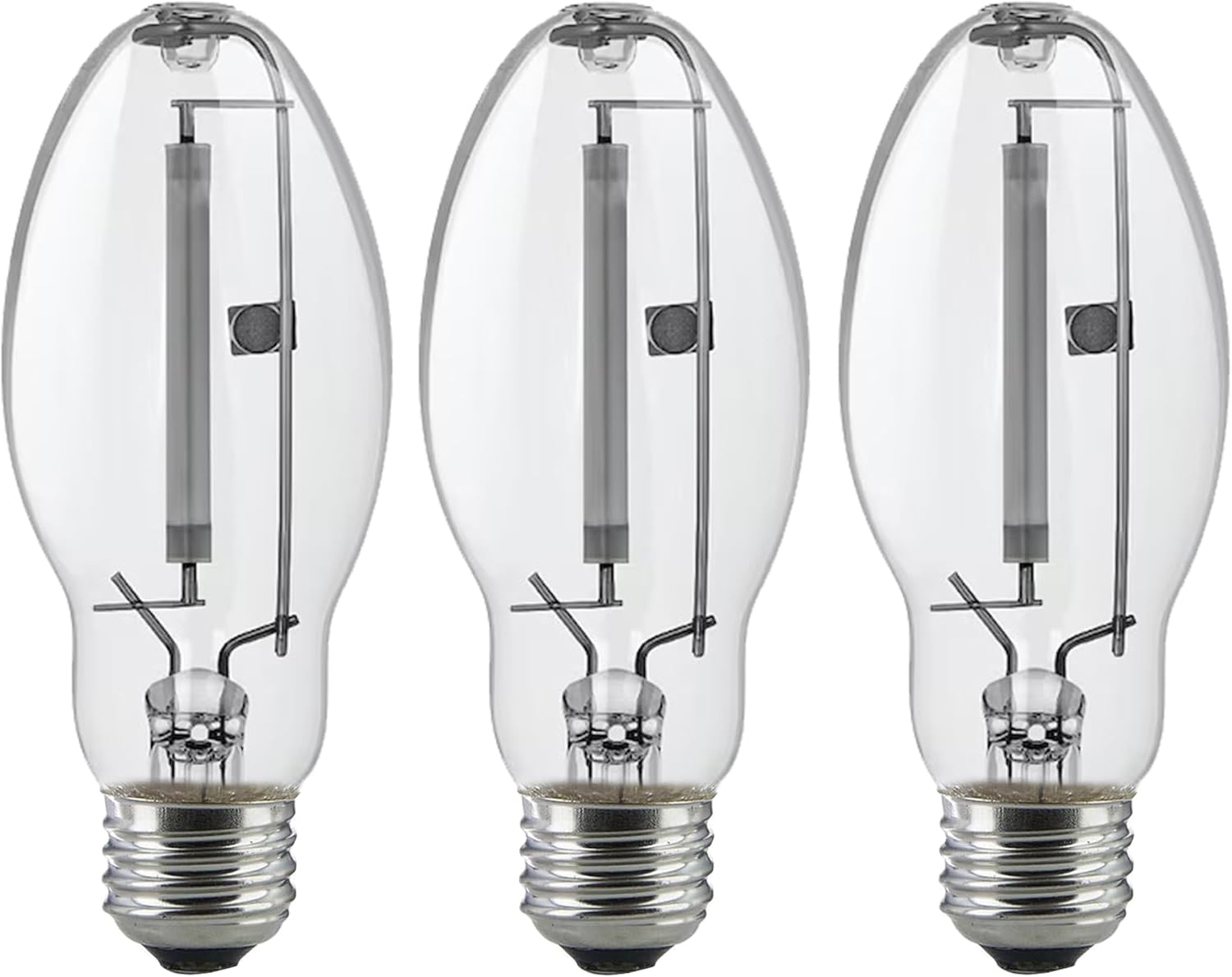 3 Pack LU35/MED 35W High Pressure Sodium Light Bulb ED17 Medium Base Clear Bulb (E26 Base) ANSI Code S76 2250 Lumens 2100K 16000 Hours LU35 - 35W
