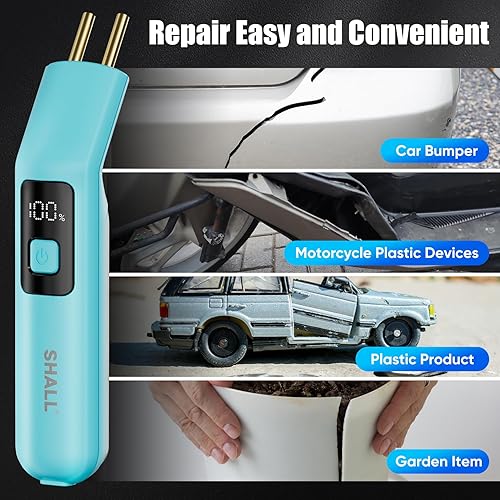 Miniatura 7 de SHALL Soldador de plástico, kit de soldadura de plástico inalámbrico con 200 grapadoras, kit de soldador de plástico recargable por USB con bolsa de