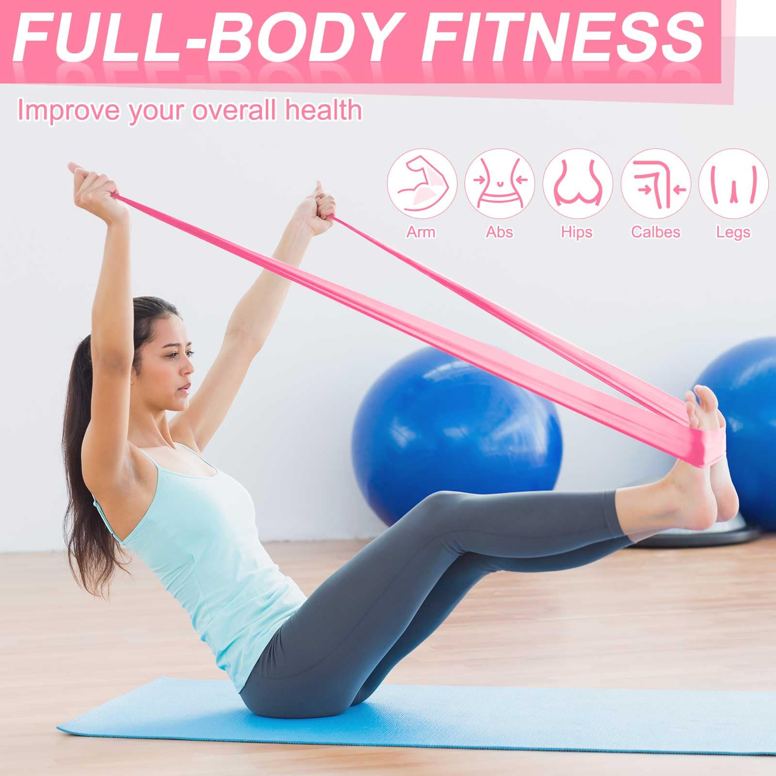 DEEKIN Lot de 10 bandes de résistance professionnelles sans latex pour yoga, pilates, physiothérapie, musculation, yoga, entraînement à domicile