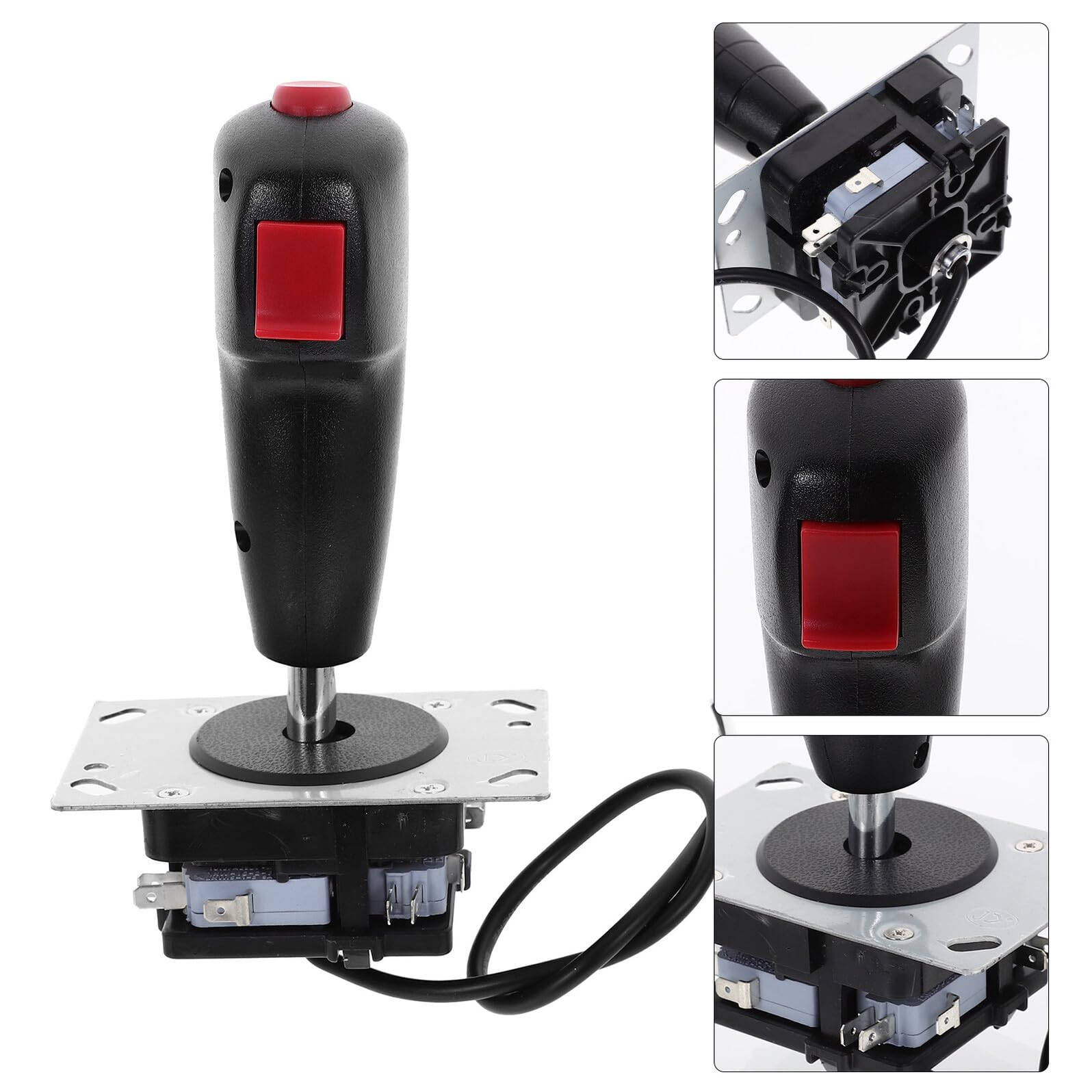 LOLIPPYY Flight Stick Joystick mit Vibration Micro schalter Langlebiger Alloy Gaming Controller Zubehör für Flugsimulation und Arcade Spiele