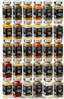 The Spice Lab Complete Organic Spices and Seasonings Set - 30 Jar Spice ...