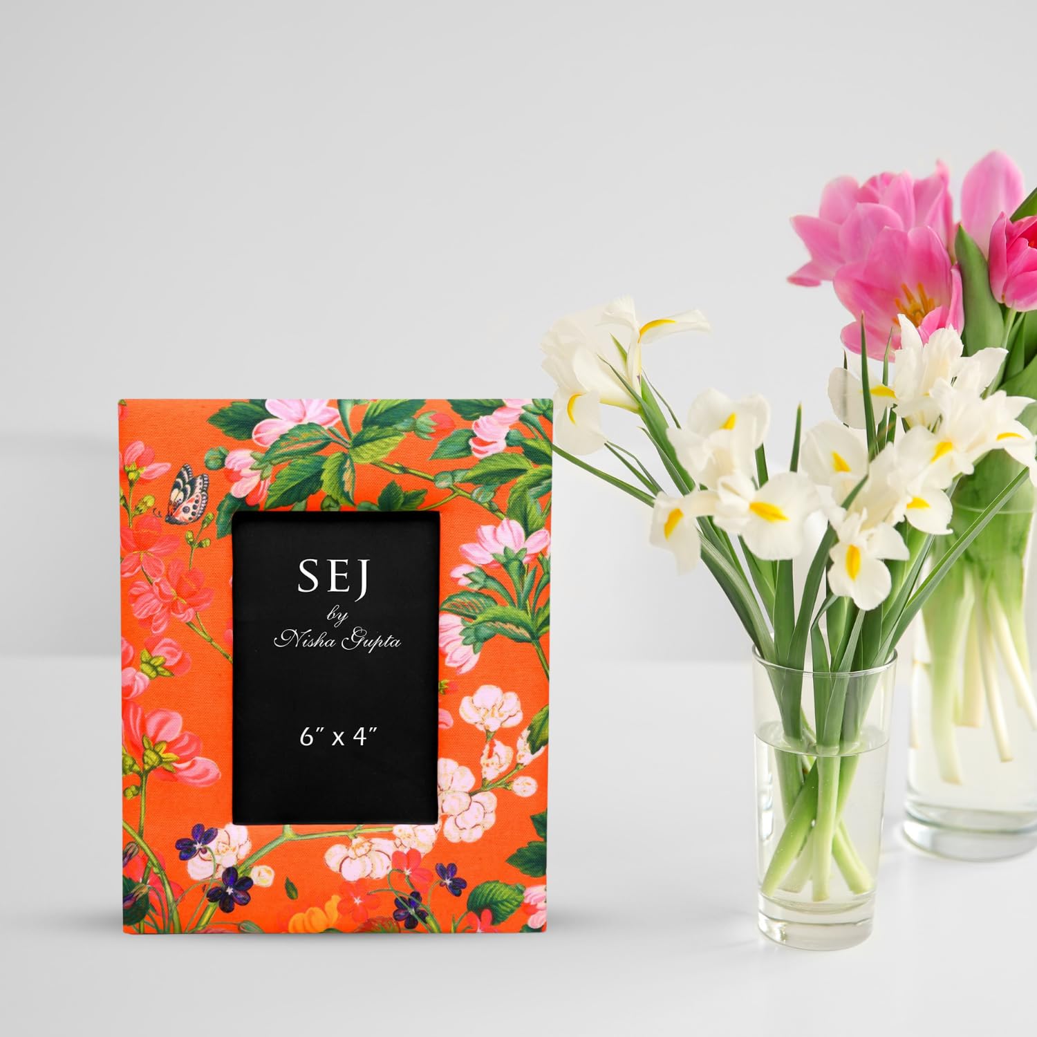 SEJ by Nisha Gupta Photo Frame for Table | Wooden Photo Frame for Wall (Size -6 x 4 Inches) Table/Wall Photo Frame for Home & Office Decor | Photo Frames for Wall Decoration | Rectangular