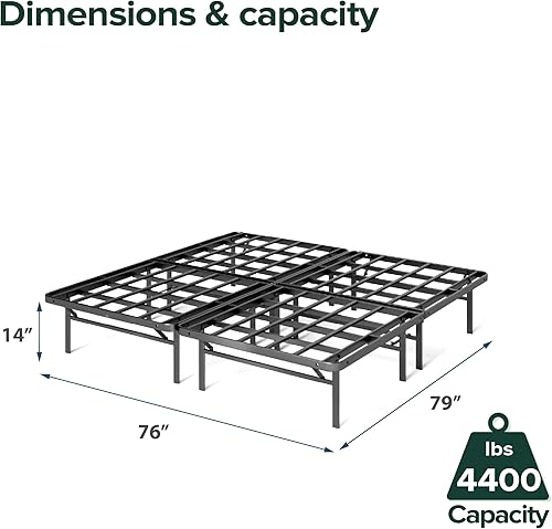 Miniatura 17 de Base de 14 pulgadas para colchón Zinus Elite SmartBase / para grande y alto / soporte extra firme / base de cama plataforma / reemplazo de box