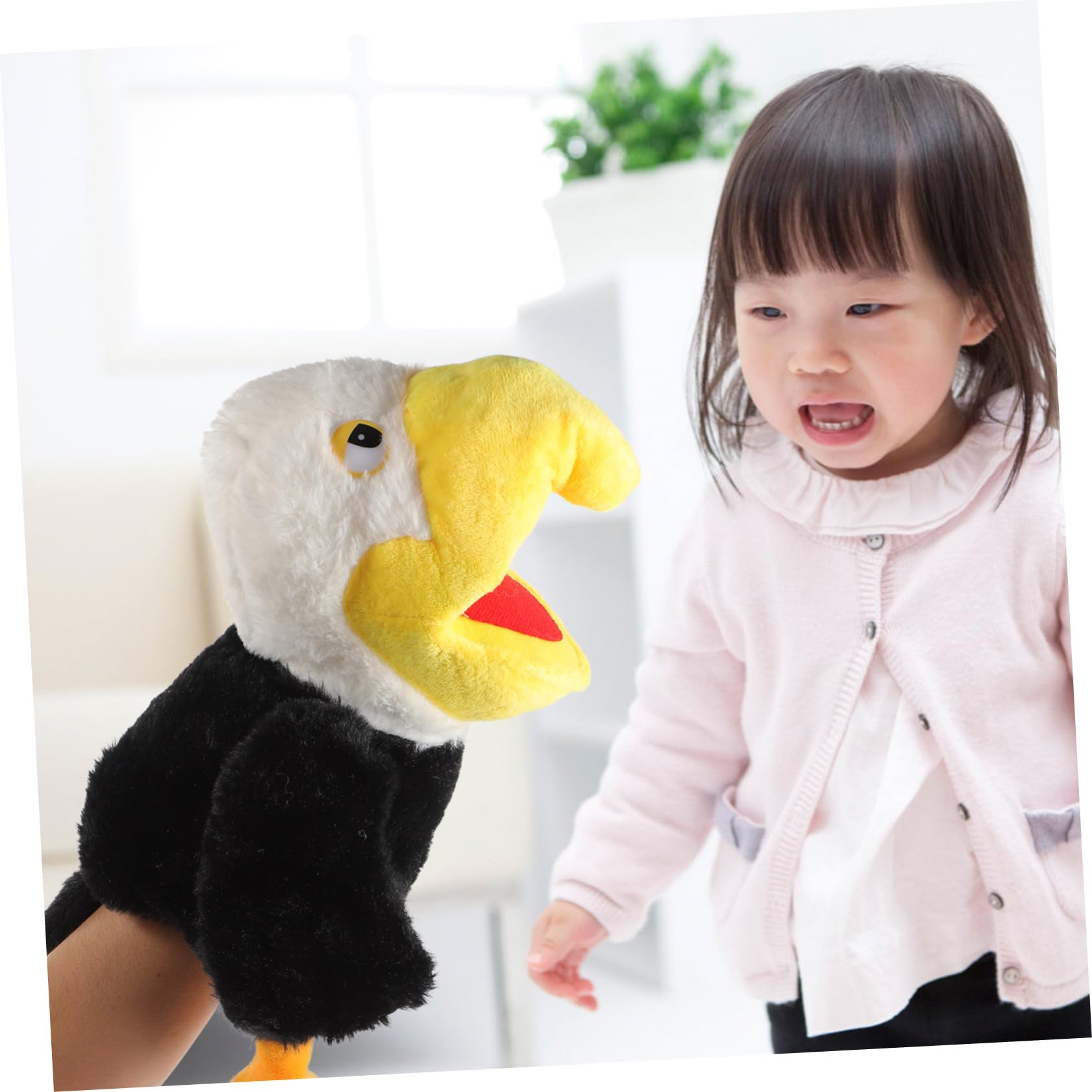 Beaupretty Marionetas de Mano de Búho de Dibujos Animados Juguetes de Peluche de Búho para Contar Historias Marioneta de Mano Interactiva Años