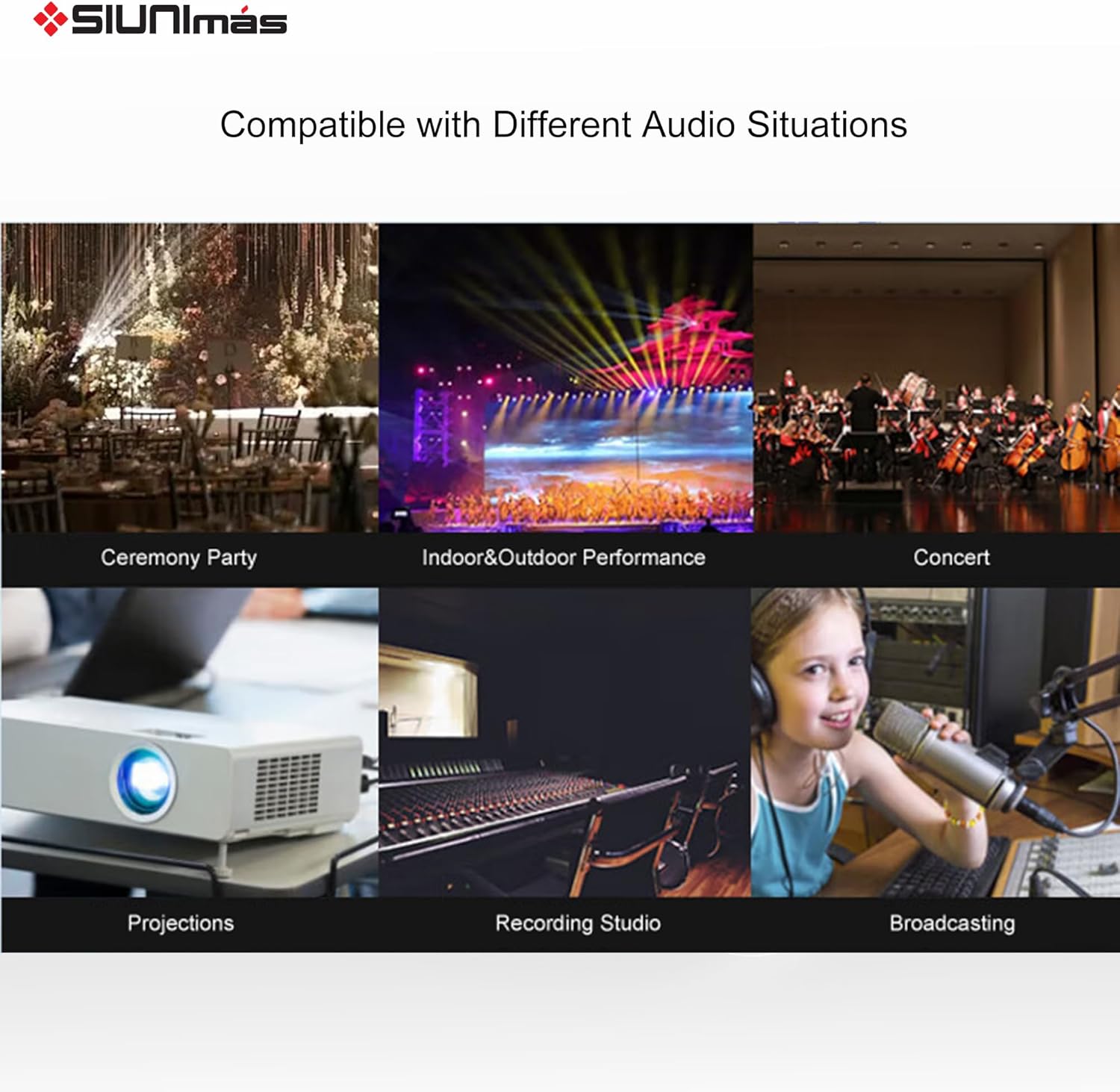 RCA&/AUX/1/4 1/8” Passive Stereo Inline Variable Audio Attenuator Adjustable Audio Attenuation Box for Home Theater and Official Audio Performance Playing (SIM-at-AUX/RCA/TS)