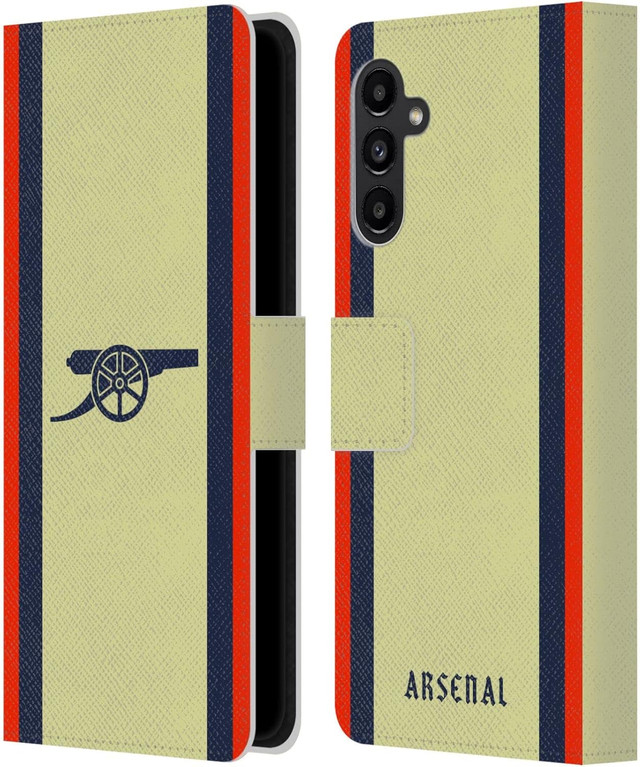 Head Case Designs Officially Licensed Arsenal FC Away 2021/22 Crest Kit Leather Wallet Case Compatible with Samsung Galaxy A13 5G (2021)