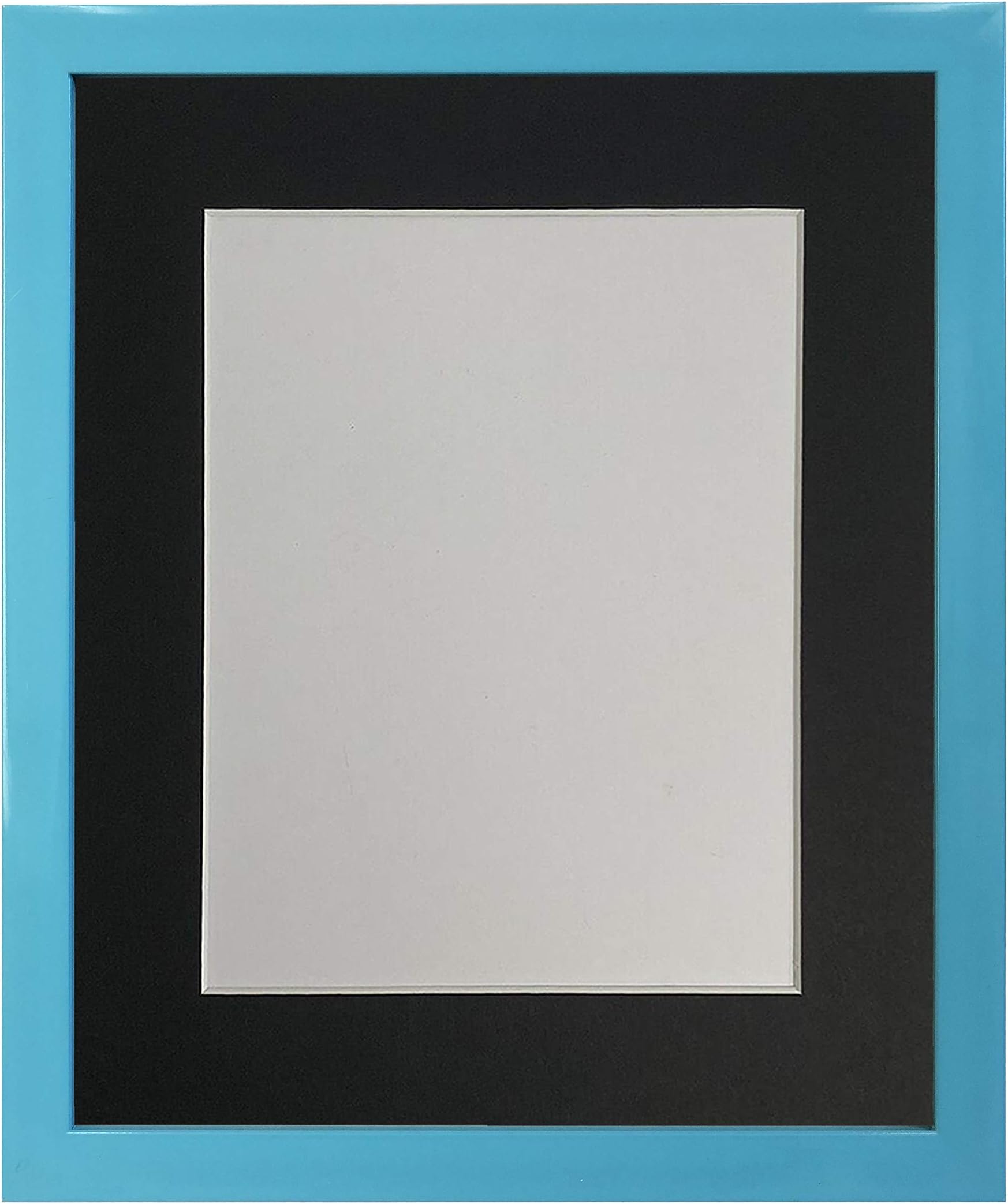 FRAMES BY POST0.75 Inch Blue Picture Photo Frame with Black Mount 6 x 4 Image Size 4.5 x 2.5 Inch Plastic Glass