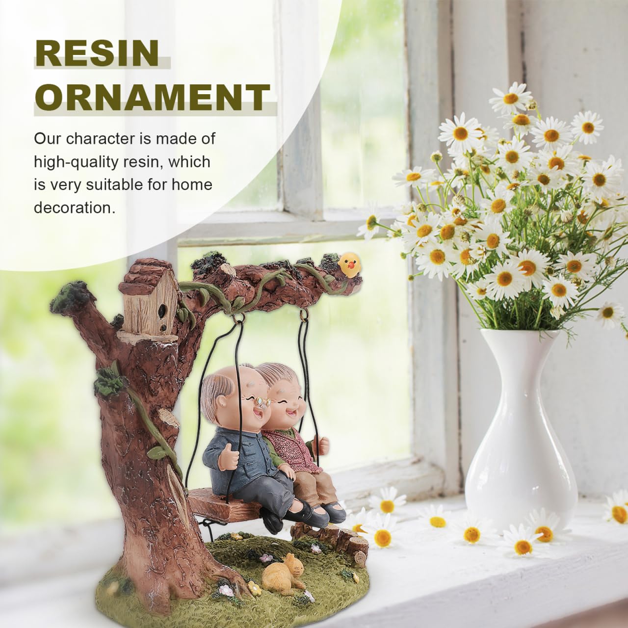 Cabilock 1 Figura Decorativa de Pareja de Novios de Resina para jardín, decoración de Mesa o Mesa