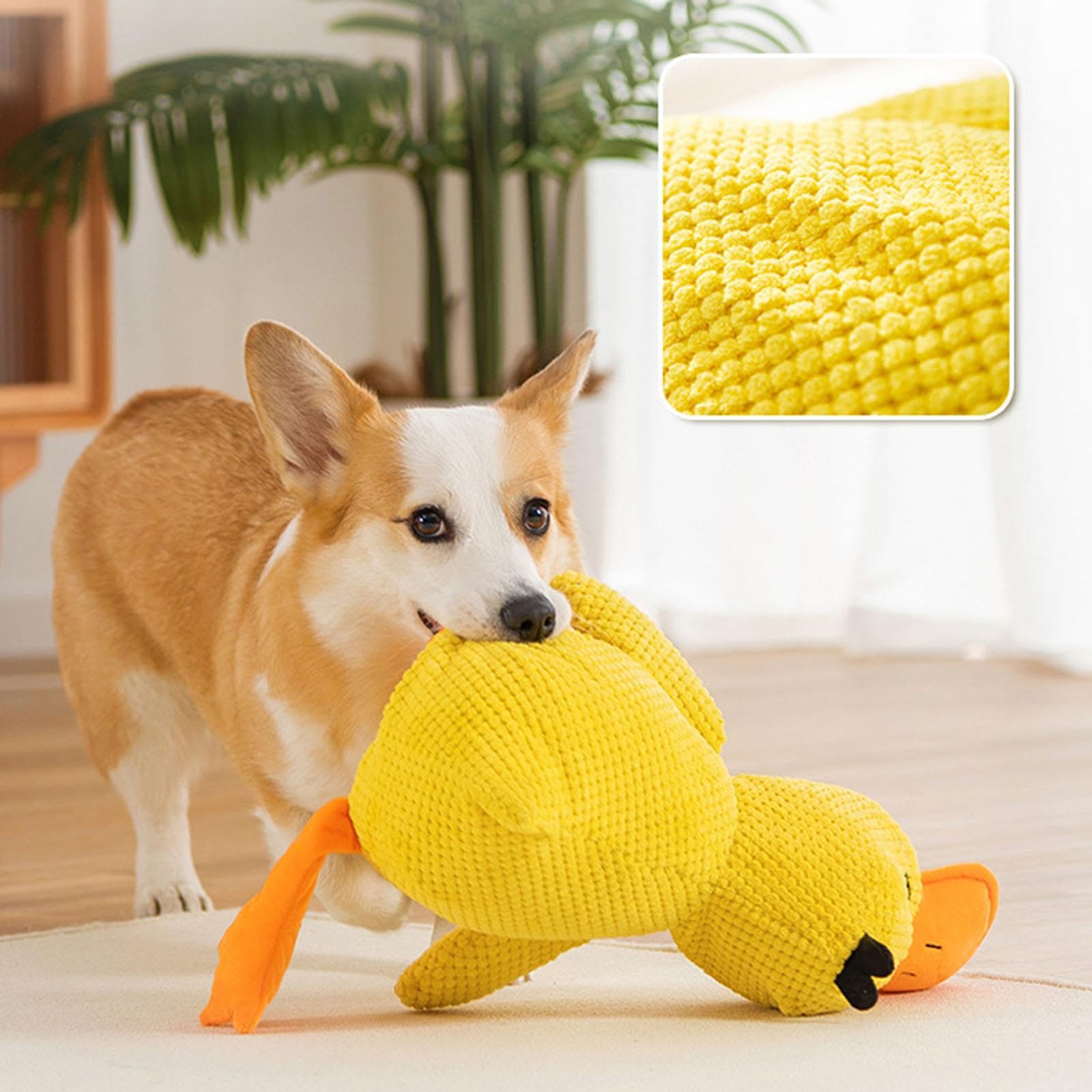MagiDeal Mellow Dog Ente, Beruhigungs-Entenspielzeug für Hunde, Quietschspielzeug für Hunde, Spielzeug Mellow Dog Beruhigungs-Ente Mellow Dog Beruhigungskissen, 32cmx20cm