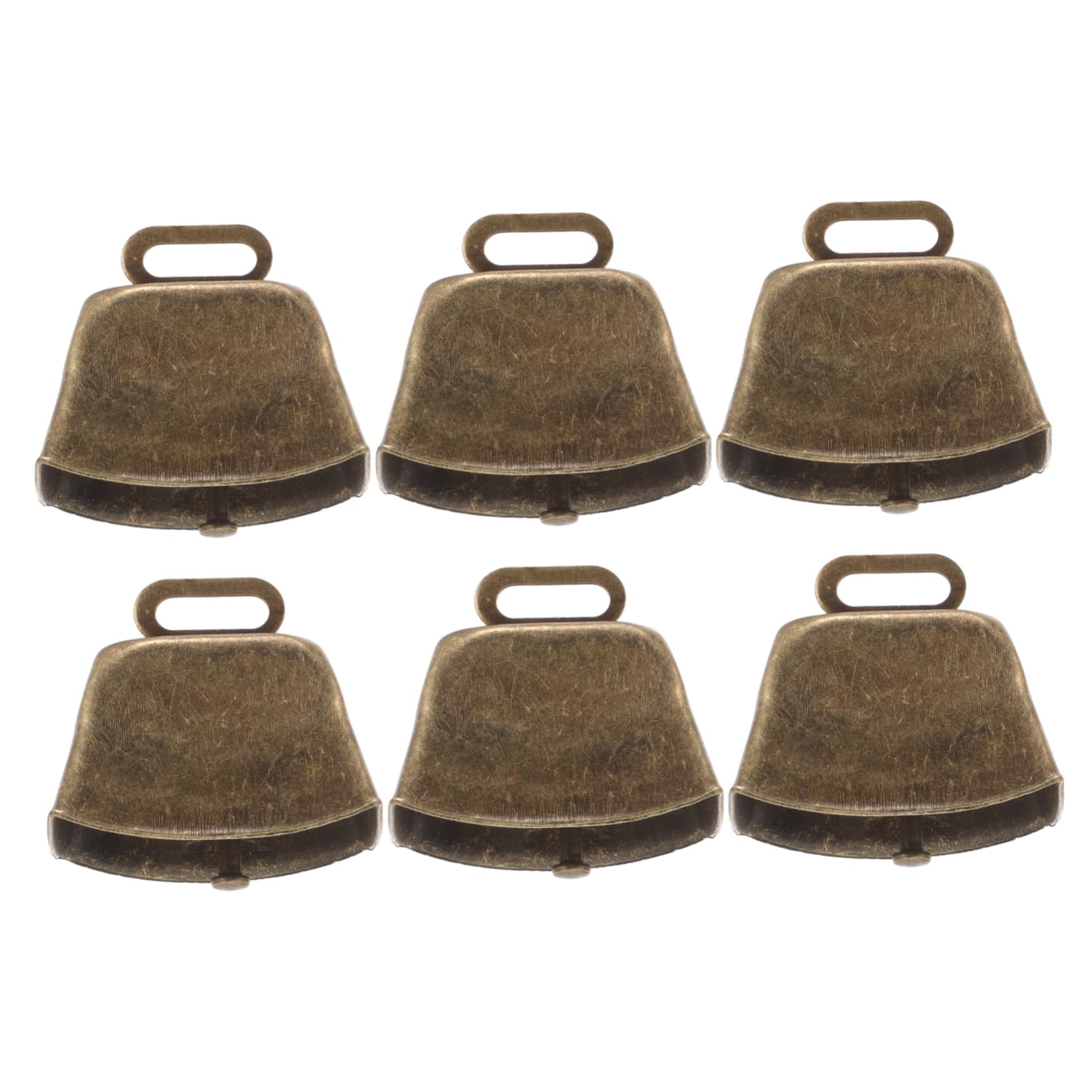 BESPORTBLE 6pcs Vintage Metal Cow Bells Loud Grazing Bells for Cattle Sheep Pets Antique Style Farm Animal