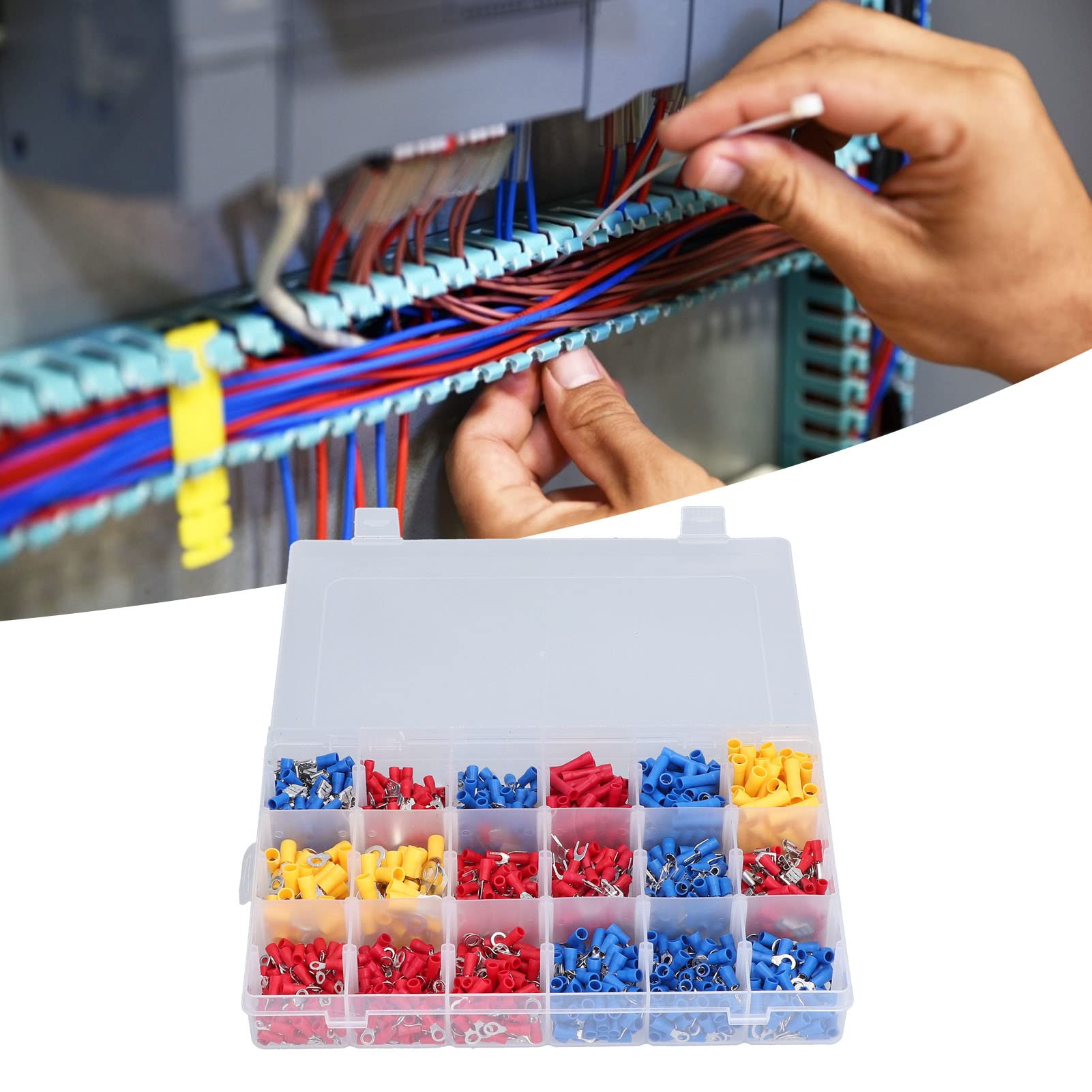 Cryfokt Kit de Bornes électriques Connecteurs de Fils Isolés Efficaces pour L'entretien Marin Automobile adapté aux Maisons/ateliers Matériau PVC