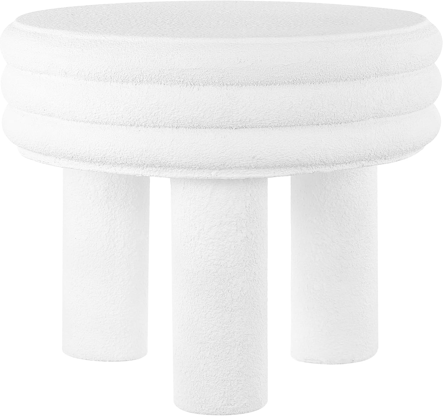JONATHAN Y TBL1106C Rashida 17.75" Contemporary Minimalist Curvy High Indoor/Outdoor Accent Table Contemporary, Modern, Mid-Century, Art Deco, Patio, Garden, Bathroom, Living Room, White Frosted White Frosted 17.75"