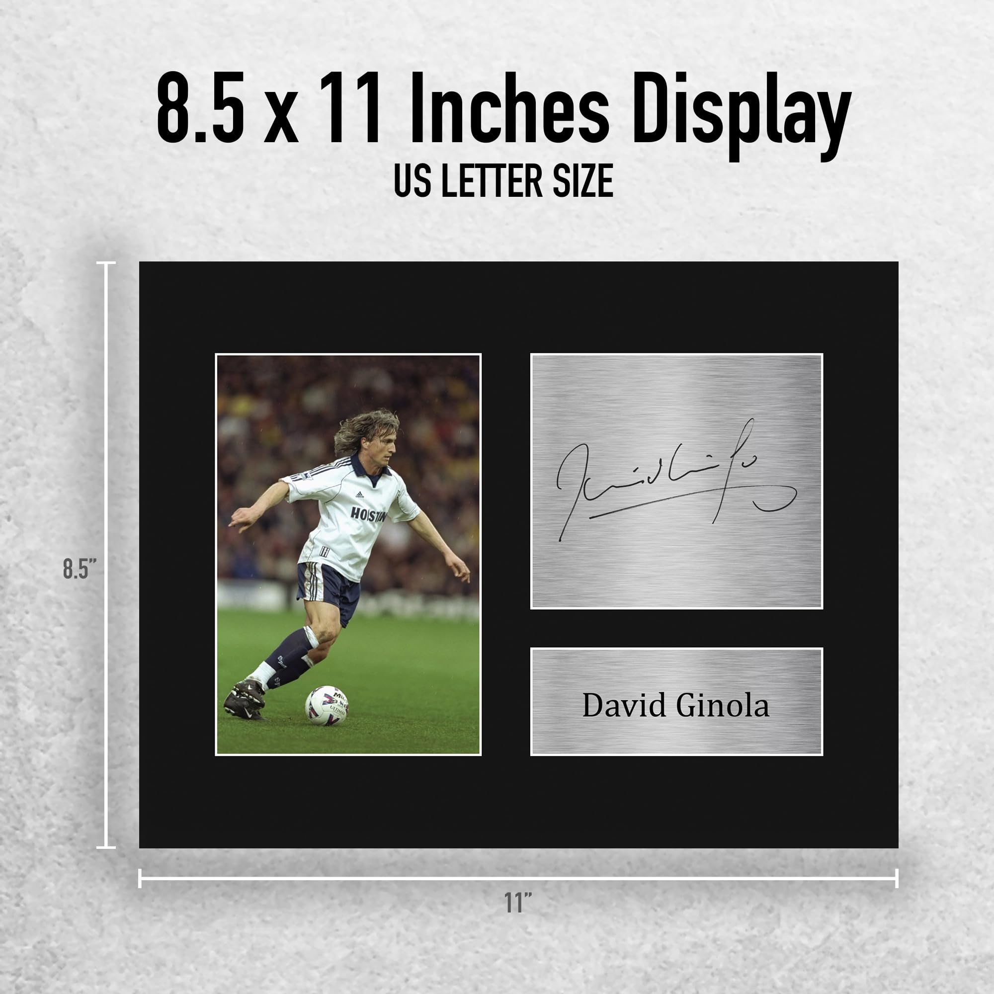 HWC Trading David Ginola Tottenham Hotspurs Spurs Gifts Printed Signed Autograph Picture for Fans and Supporters - US Letter Size