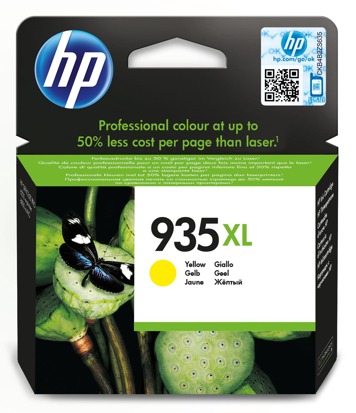 Hp C2P26Ae 935Xl Gelb Original Druckerpatrone Mit Hoher Reichweite Für Hp Officejet Pro 6830, Hp Officejet Pro 6230