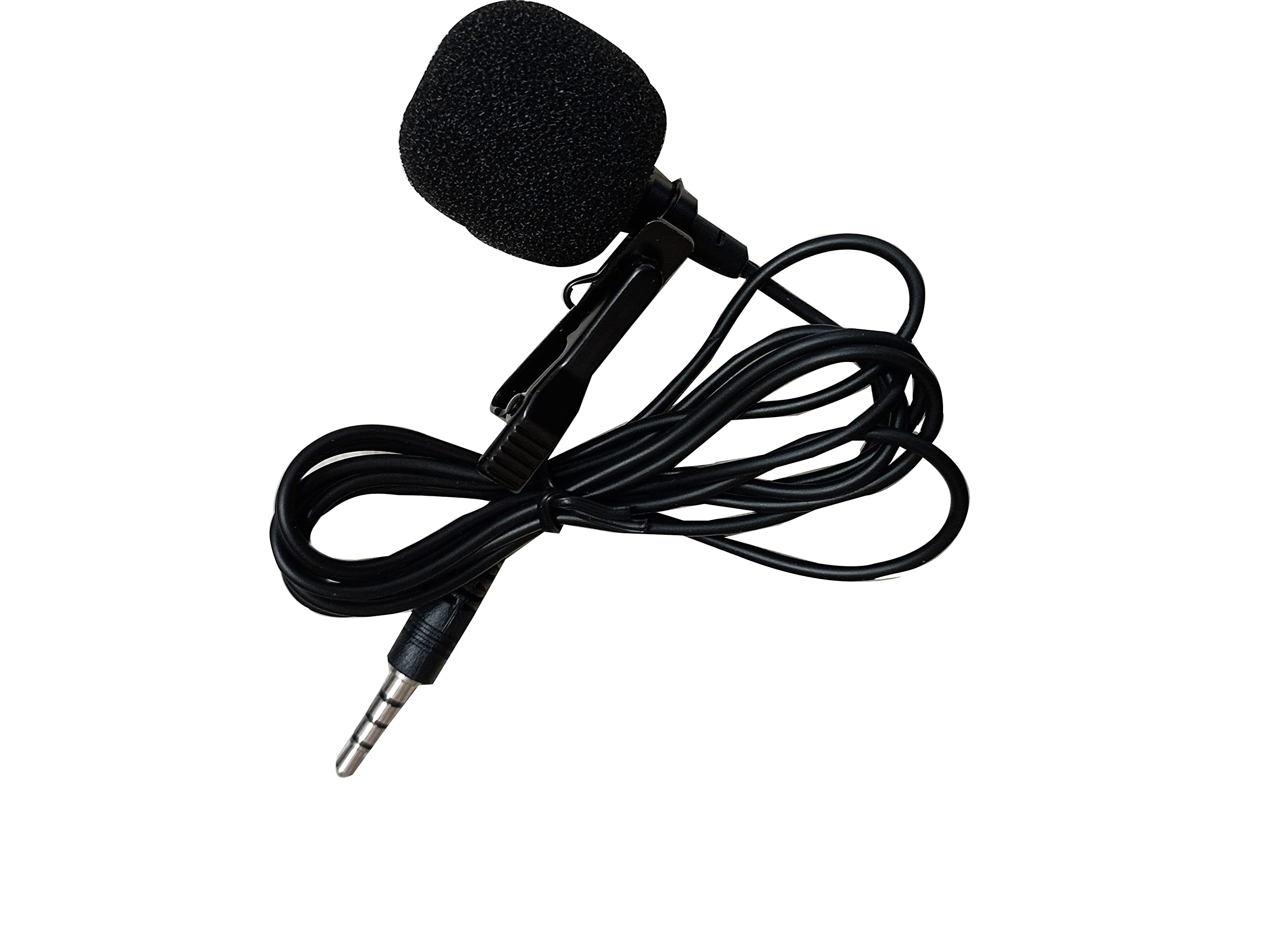 Generic 3.5mm Clip Microphone for YouTube | Collar Mike for Voice Recording | Lapel Mic Mobile, PC, Laptop, Android Smartphones, DSLR Camera Microphone