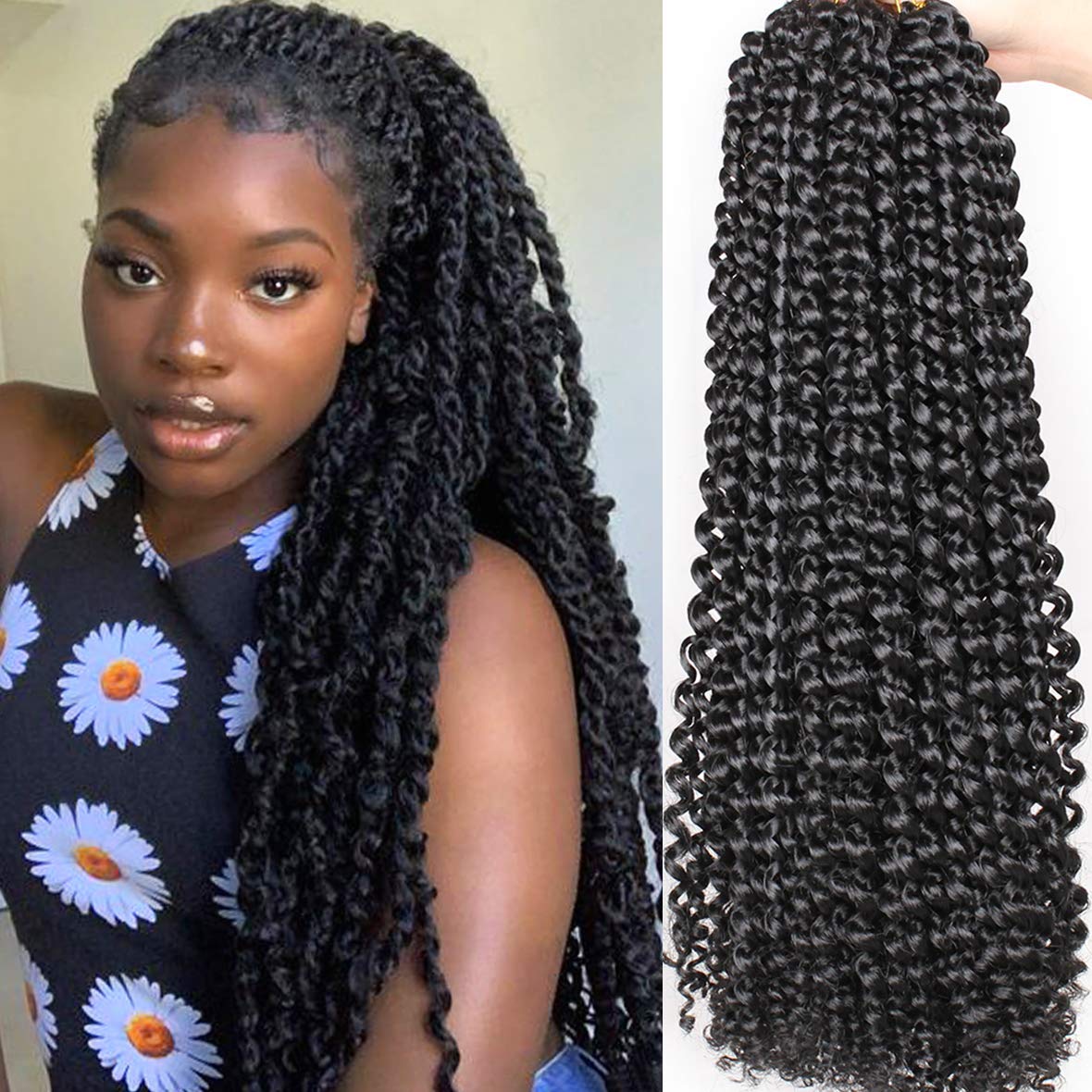 Buy Leeven 7 Packs Water Wave Braiding Hair for Butterfly Faux Locs 24