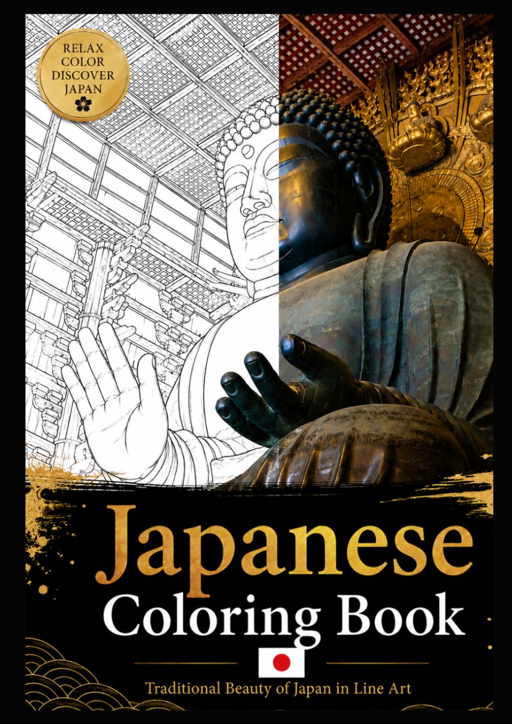 Japanese Traditional Coloring Book
