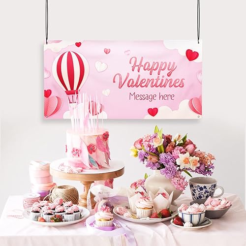 Miniatura 103 de Cartel de fondo personalizado para el día de San Valentín, decoración de San Valentín, letrero de vinilo con texto en inglés "Be My Valentine