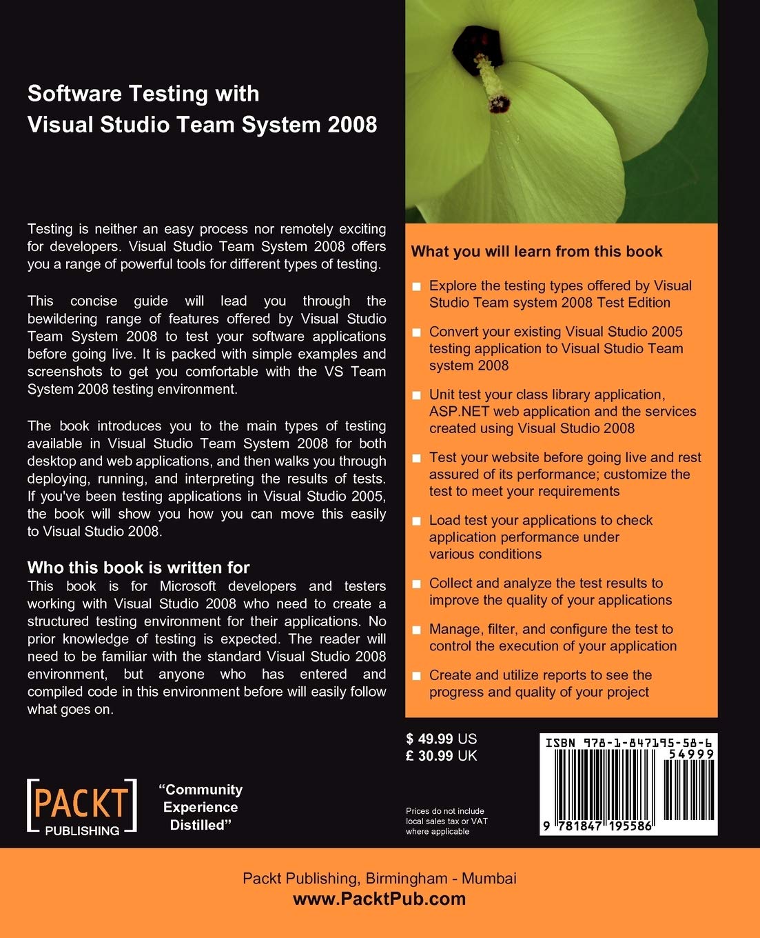 Software Testing with Visual Studio Team System 2008