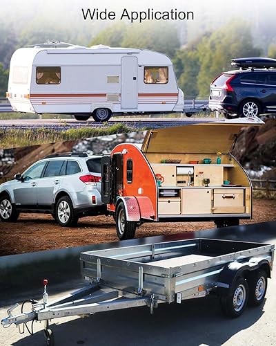 Miniatura 6 de OCHIKI 2 pestillos de puerta de elevación de remolque utilitario con guantes, kit de cerraduras de acero de alta resistencia para puerta de remolque