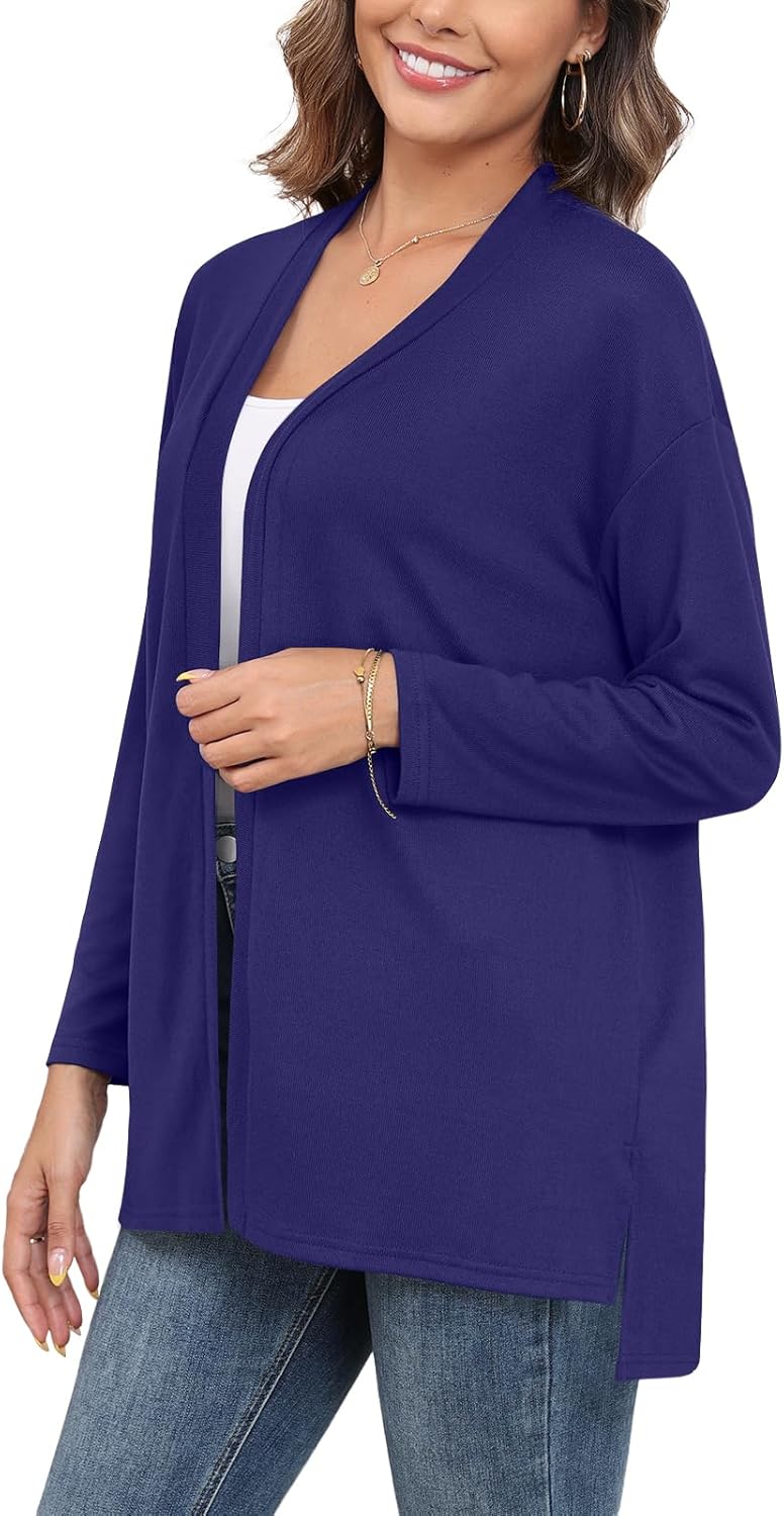 Women's Casual Lightweight Cardigans Open Front Long Sleeve Cardigan Sweaters Loose Fit - Image 3