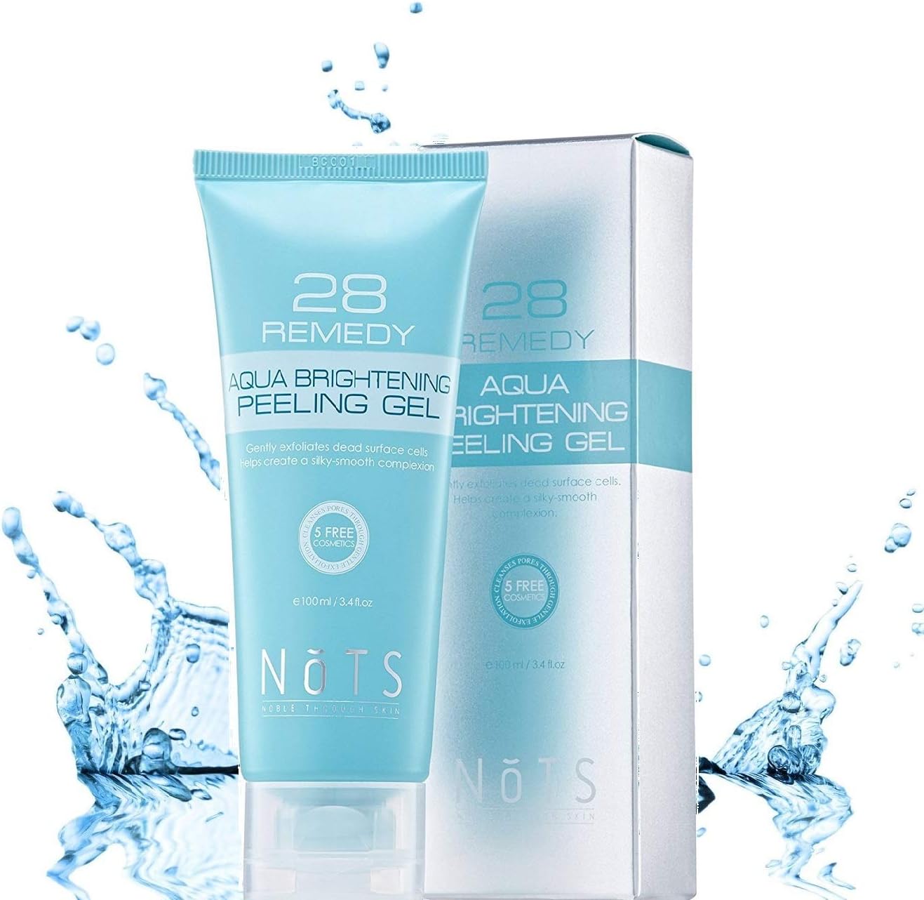 NOTS 28 Remedy Aqua Brightening Peeling Gel with Papain, Collagen, skin smoothing, moisturizing, rejuvenating restoration facial for sensitive skin(Remedy Peeling Gel)