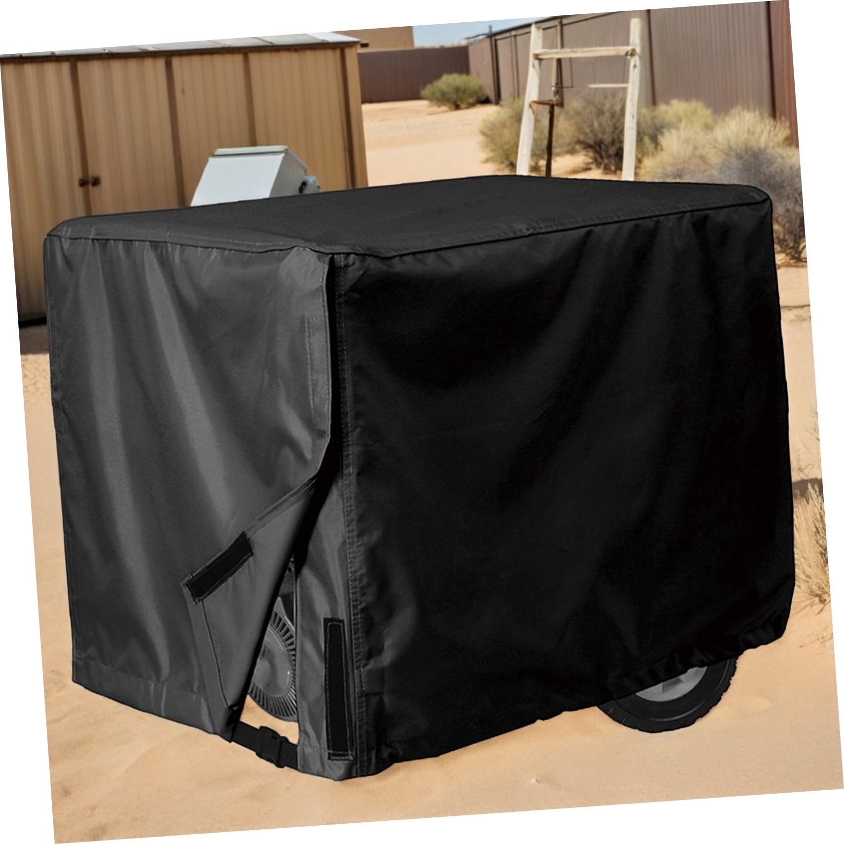 Funda para Generador Resistente Oxford y Transpirable Cubierta Protectora para Exteriores Ventilación Segura Camping Construcción y Emergencias Negra