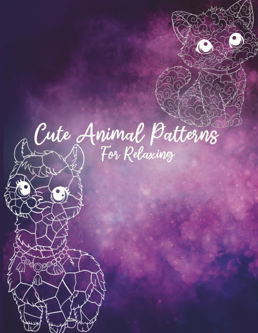 Cute Animal Coloring Book for Adults: 40 Adorable Animal Designs for Relaxation, Stress Relief and Mindfulness