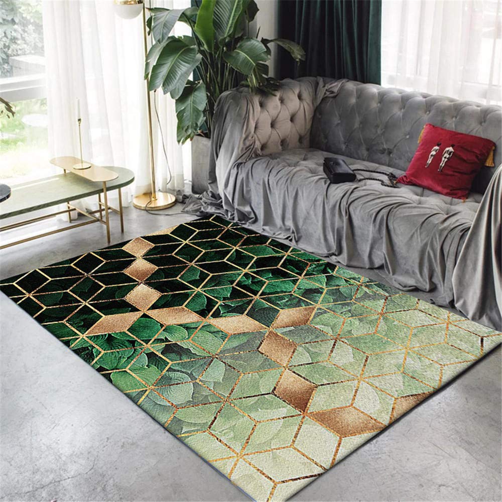 Tapis de sol vert dégradé contre les pièces froides et les sols sans relief