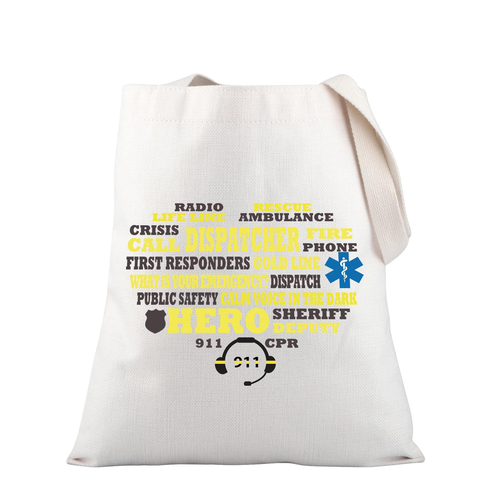 PLITI 911 Operator Appreciation gift First Responder Gift Emergency Dispatcher Gift 911 Dispatcher Tote Bag For Women