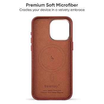 Amazon.com: Belemay Leather Case for iPhone 15 Pro Max