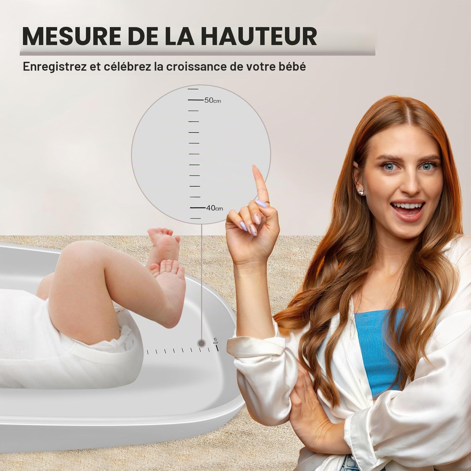 Matelas à langer portable MLRYH en EVA pour langer et commode, imperméable, doux, léger, design ergonomique pour bébé, gris