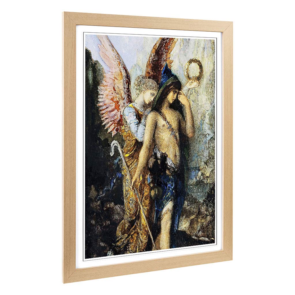 Big Box Art Framed Print of Gustave Moreau The Voice Design | Wall Art Picture | Home Decor for Kitchen, Living, Dining Room, Bedroom, Hallway, Office, Oak, A2 / 24.5x18 Inch / 62x45cm