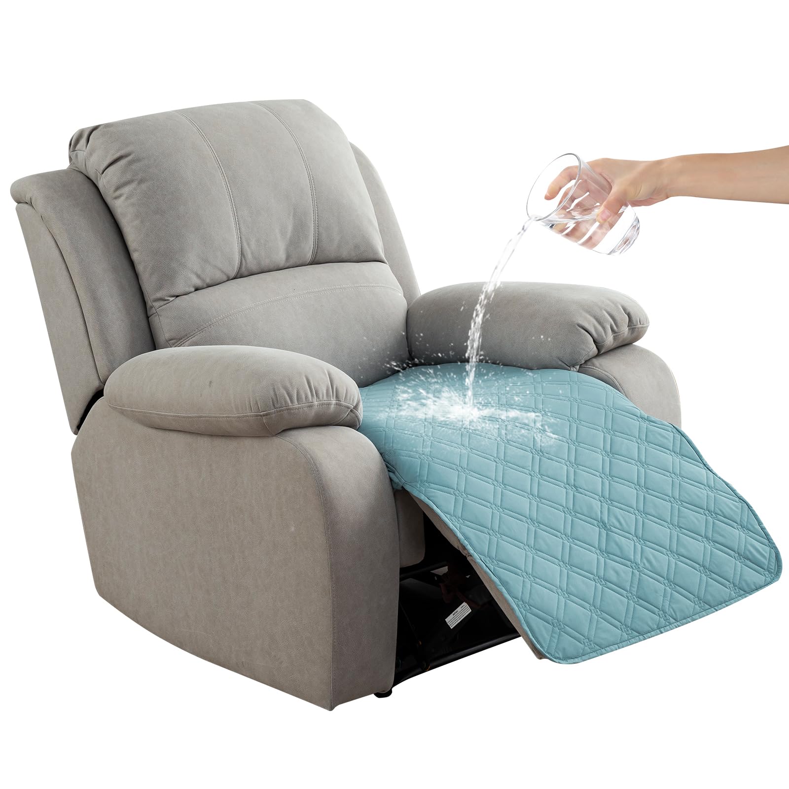 Genina Waterproof Recliner Chair Covers, Recliner Cover for Dog Pets Friendly, Washable Antislip Reclining Chair Cover Furniture Protector, Sofa