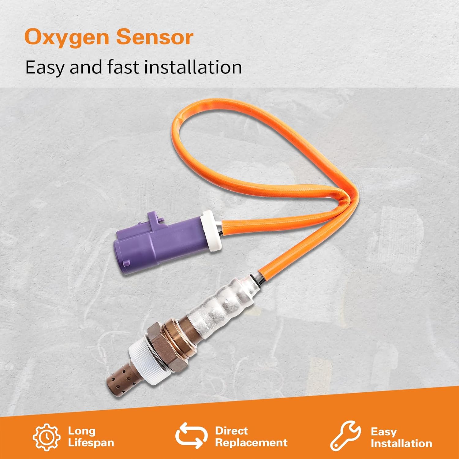2Pcs Upstream and Downstream Oxygen O2 Sensor for Fiesta L4-1.6L 2011-2019.OE#234-4493, 234-4555