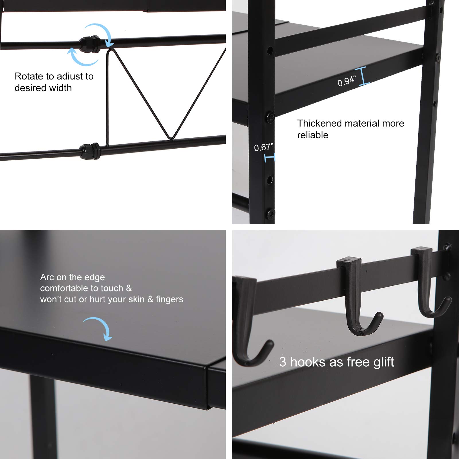 Buy Microwave Oven Rack, Horizontal Extension Microwave Shelf Stand