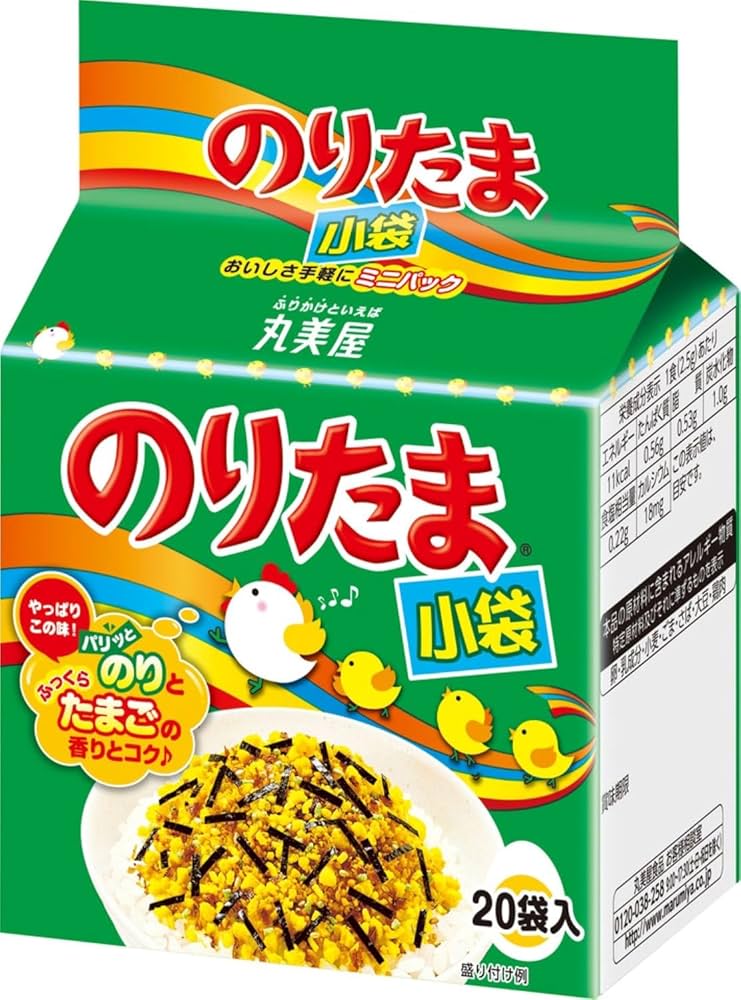 Amazon.co.jp: Marumiya Furikake Noritama Mini Pack, 20 Bags
