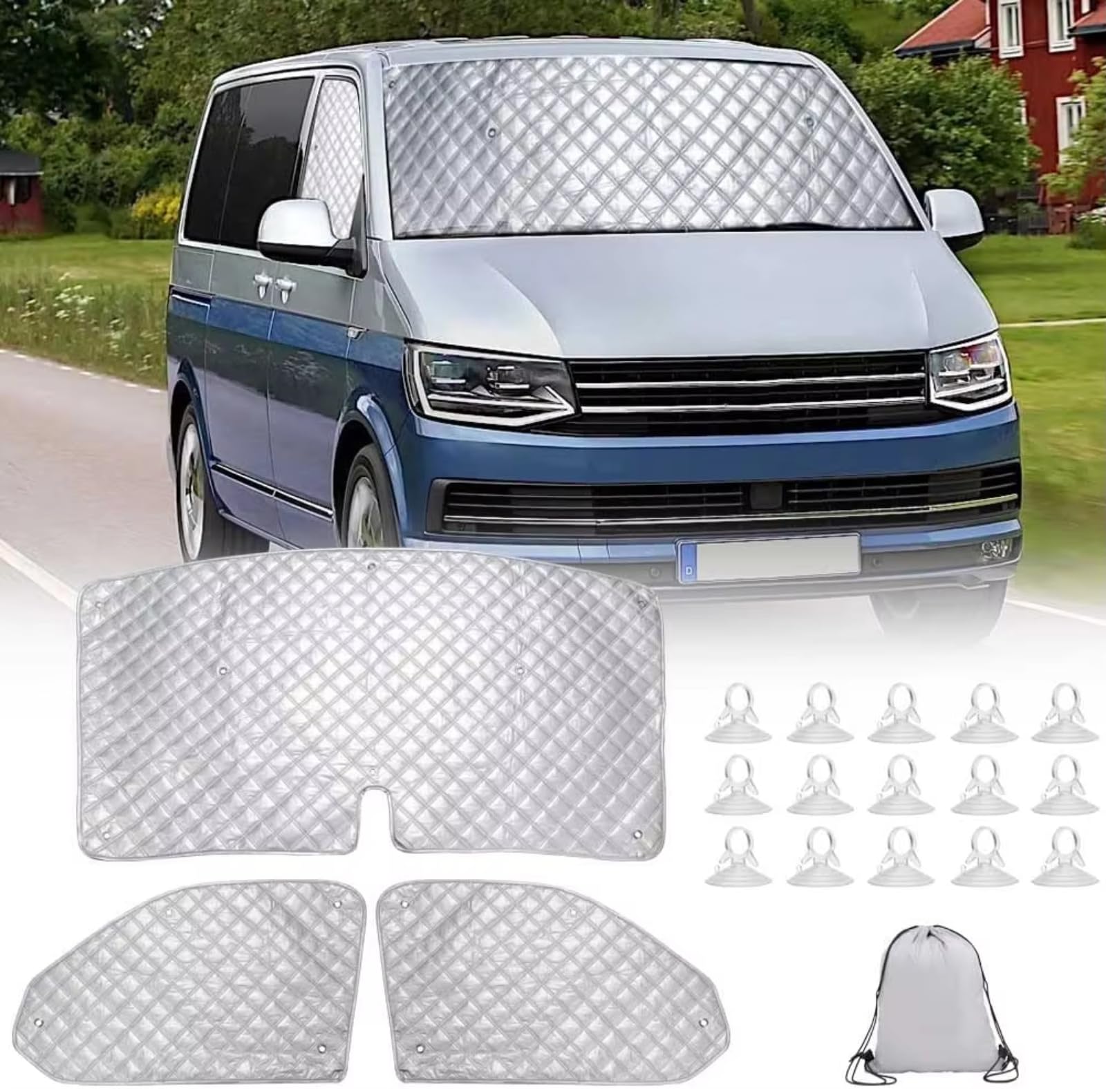 Per T5 T6 3 X Parasole Parabrezza Kit Di Protezione Parabrezza Auto Termico Interno Coprifinestrino Set Visiera Parasole Per Parabrezza Auto
