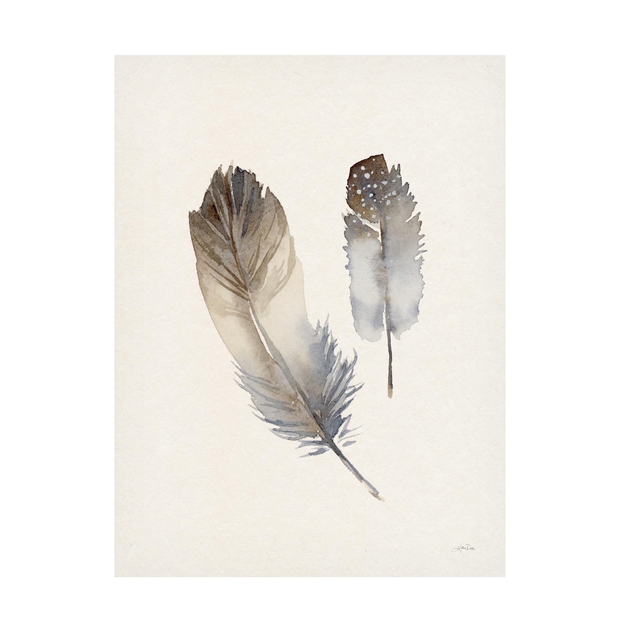 Canvas Wall Art - Katrina Pete 'Falling Feathers I' Wall Art for Living Room, Bedroom, or Office Dcor by Trademark Fine Art
