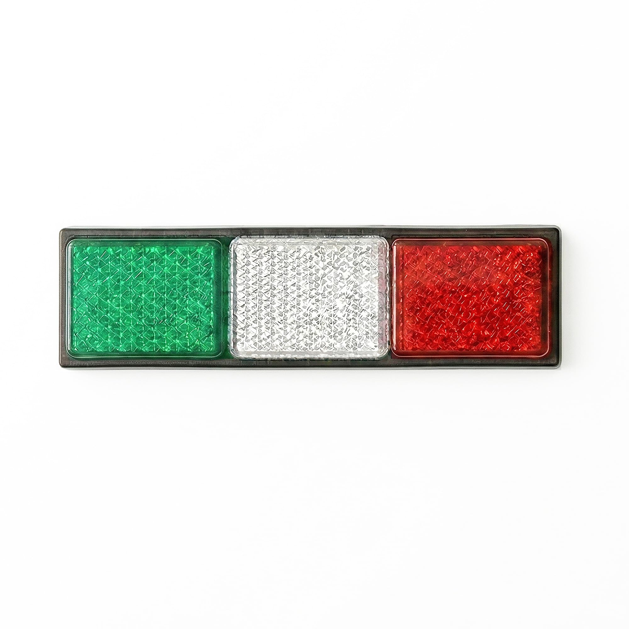 Italy Flag Reflective Car Sticker – Italy Tricolor Bumper Stickers, Peel and Stick Automotive Exterior Reflector for Bumper, Fender, Wheel Arch, SUV, Pickup Truck & Trailer