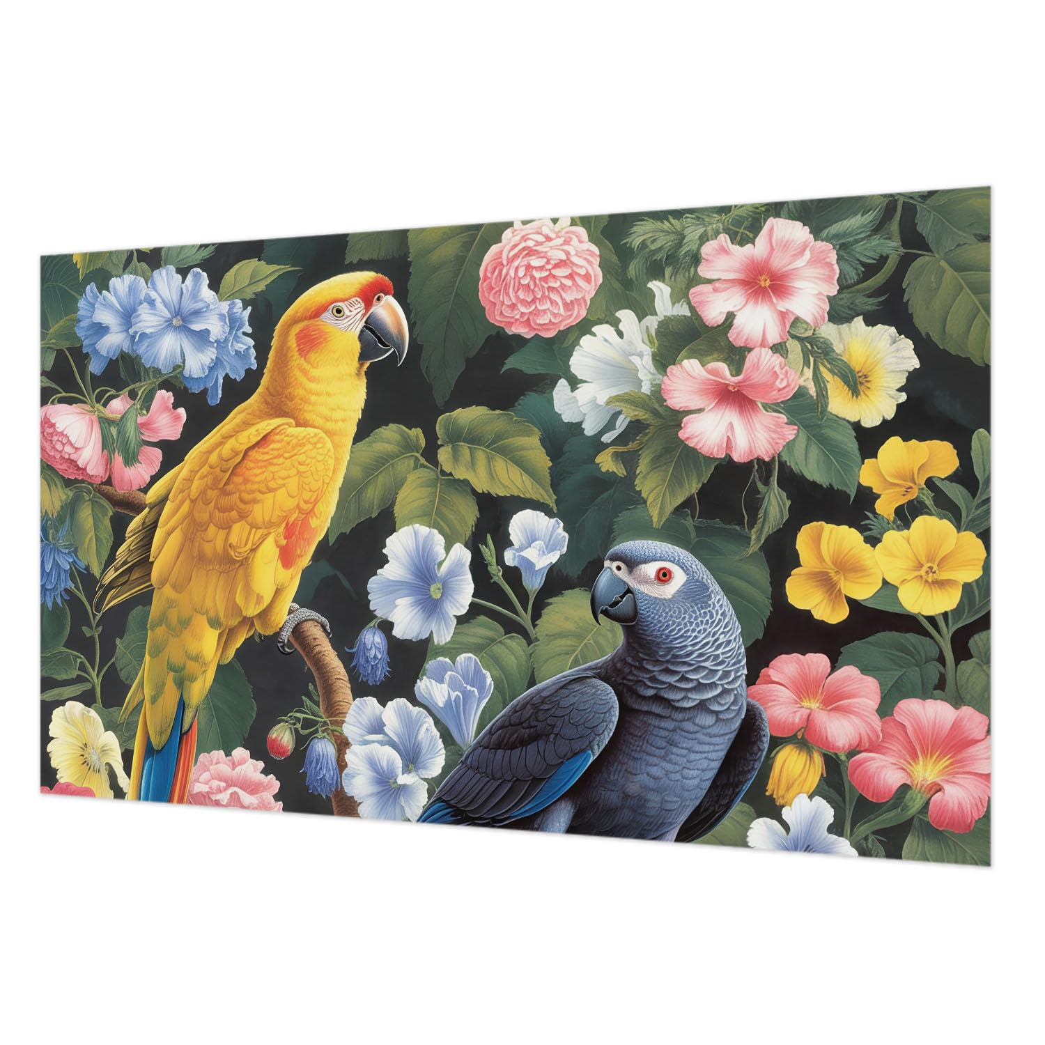 Papier peint intissé lavable motif oiseaux exotiques haute qualité 416cm