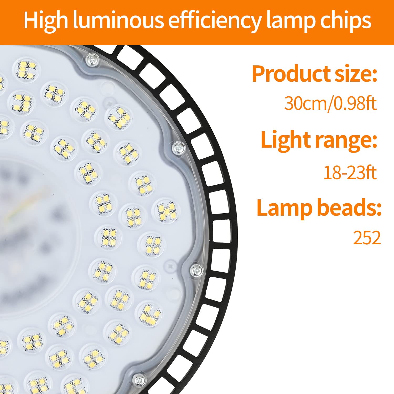 Faretto LED UFO Industriale 300W, 30000LM 6000K Bianco Freddo | Risparmio Energetico, Antiabbagliante,Corpo Dissipazione Rapida,IP65 Lampada Da Officina, Fari LED per Fabbriche Parcheggio