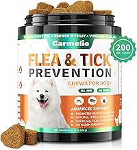 Flea and Tick Chewables for Dogs - 200 Soft Chews Natural Dog Flea and Tick Prevention Chews - Oral Flea Supplement for Dogs, Puppy Flea Prevention - Chicken Flavor