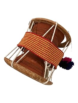 インド ?系 両面 太鼓 ドーラク(Dholak) インドの両面太鼓 ボルト締め高級タイプ の