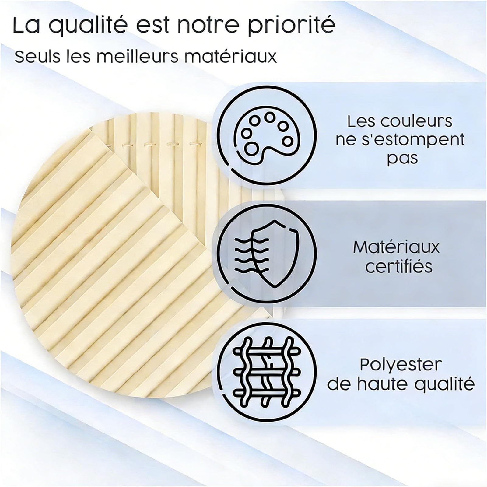 Stores Plissés sur Mesure 115 x 220 cm Protection de Privée, sur Mesure, Semi-Opaque Store Plissé sans Perçage Rideaux Plissés Autocollants pour Fenêtres Portes, Couleur Crème